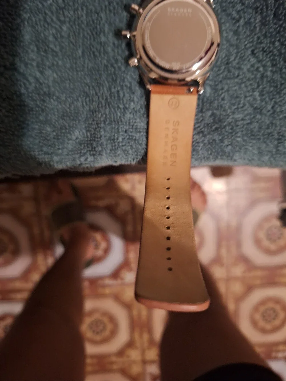 Mens Skagen Denmark Blue Dial / Brown Band